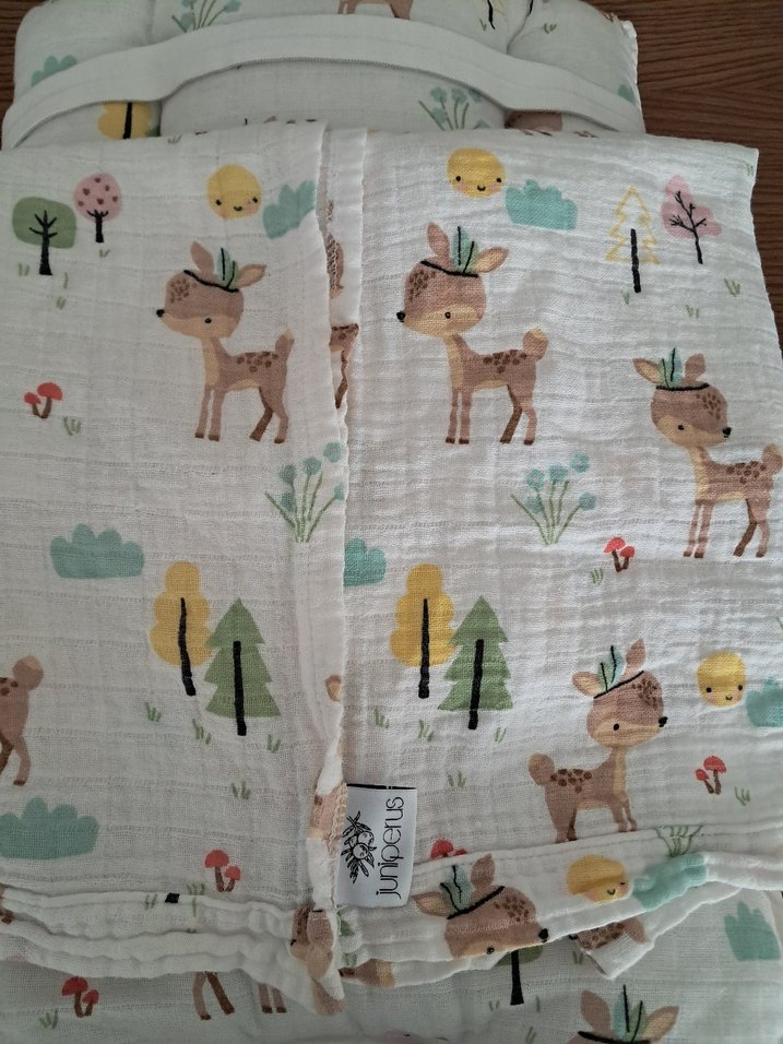 Bebek Arabası Minderi Geyikli Desenli - Görsel 5