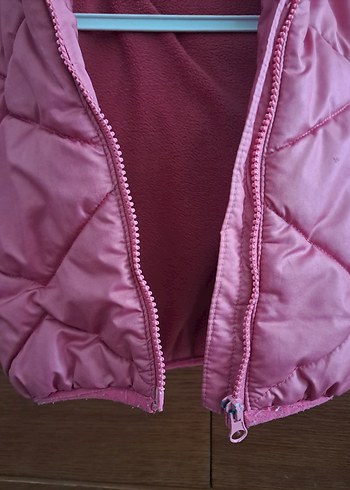 Kız Çocuk Pembe Fermuarlı Kapüşonlu Mont - Görsel 5