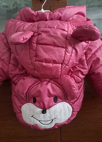 Kız Çocuk Pembe Fermuarlı Kapüşonlu Mont - Görsel 6