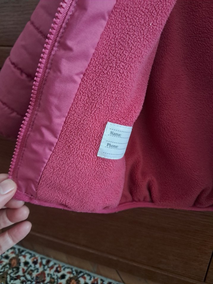 Kız Çocuk Pembe Fermuarlı Kapüşonlu Mont - Görsel 4