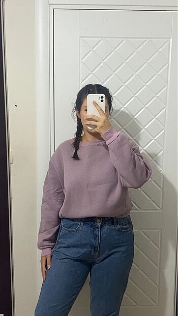 Bershka Oversize crop Sweatshirt