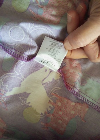 Mor Desenli Düğmeli Yağmurluk - Görsel 7