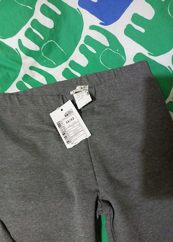 Kız Çocuk Gri Streç Tayt - Görsel 3