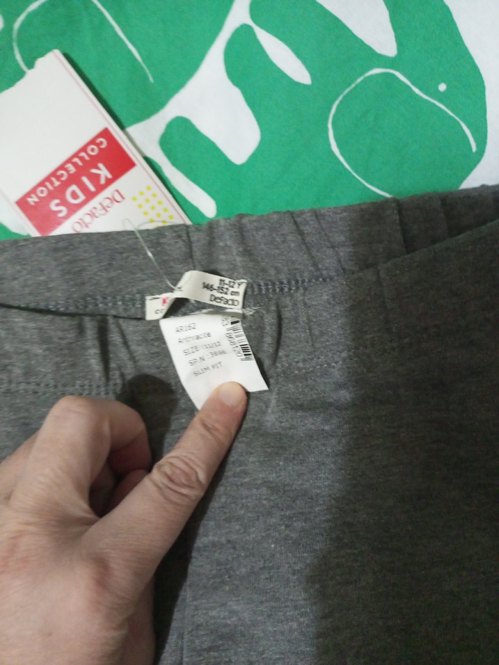 Kız Çocuk Gri Streç Tayt - Görsel 2