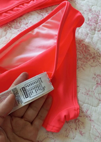 9 Yaş Beden Pembe İp Askılı Kız Bikini Takımı
