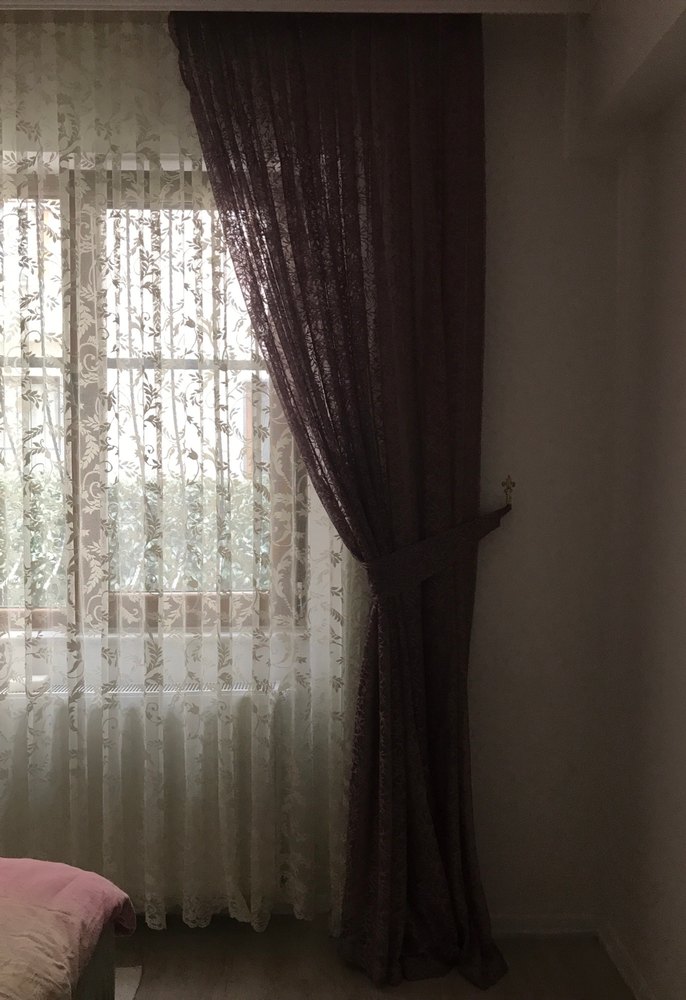 Mor  Düz Fon Perde - Görsel 2