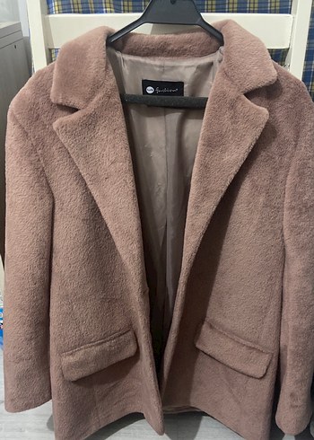 Bej Midi Kadın Kaban Düğmeli Cepli - Görsel 2