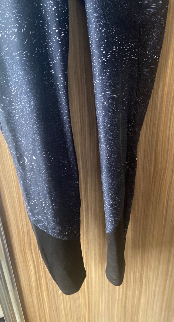 Lacivert Kadın Spor Tayt, Yırtmaç Detaylı - Görsel 3