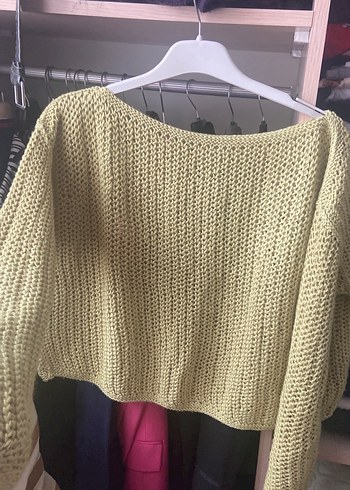 yeşil Kadın Triko Kazak - Görsel 2