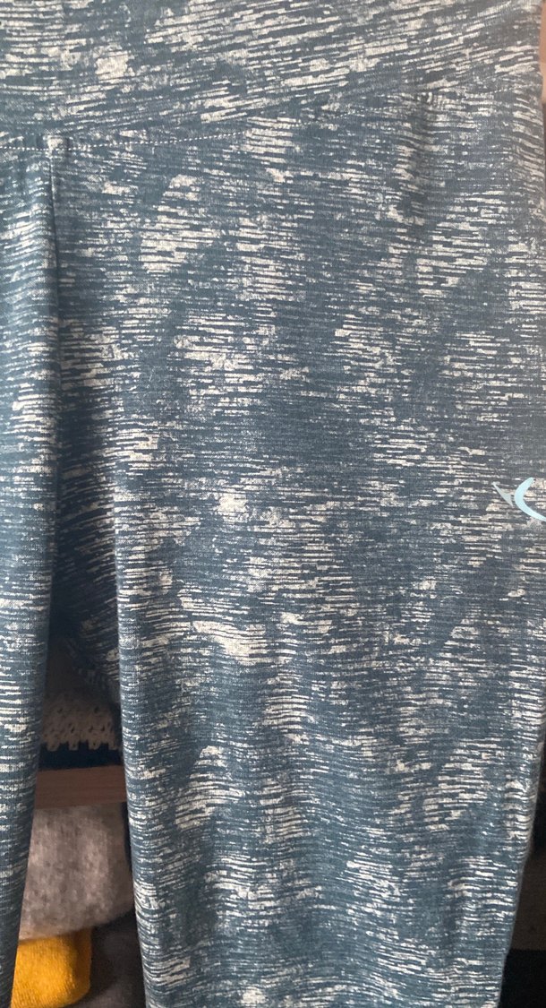 Kadın Mavi Spor Tayt Velcro Detaylı - Görsel 3