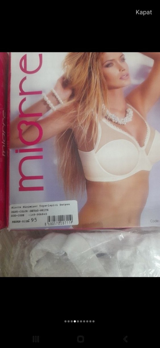 Miorre Beyaz Baskılı Mini Sütyen - Görsel 2