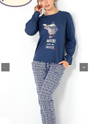 l Beden lacivert Renk Doremi bayan pijama