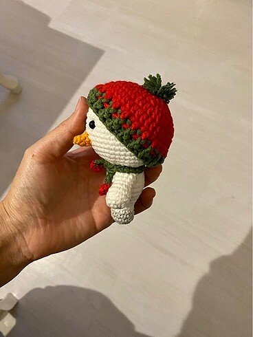 Beden Renk Amigurumi kardan adam anahtarlık