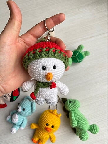 Fisher Price Amigurumi kardan adam anahtarlık