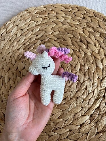 Fisher Price Amigurumi unicorn anahtarlık