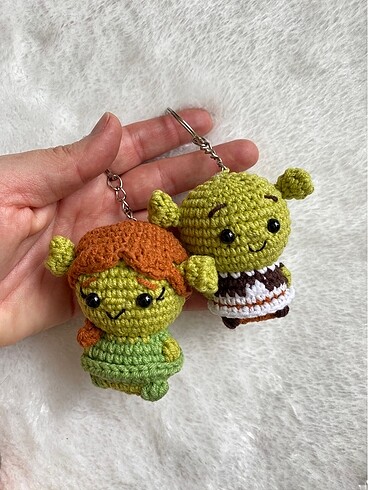Amigurumi shrek fiona anahtarlık