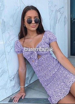 s Beden Çiçek Desen Gipeli Elbise