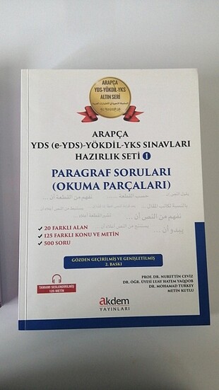 YDS yokdıl arapça soru bankası