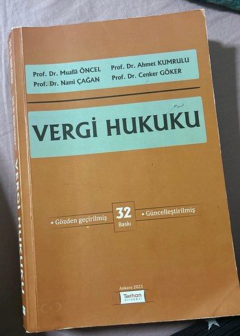 Vergi Hukuku 32. Baskı Güncellenmiş Kitap