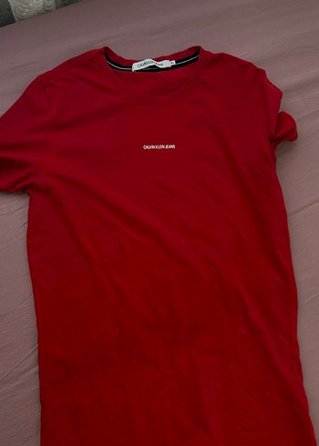 Calvin Klein Kırmızı Erkek Kısa Kollu Tişört