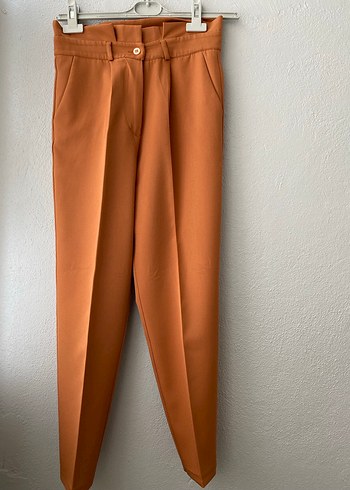 Bej Kadın Kumaş Pantolon Midi Boy - Görsel 2