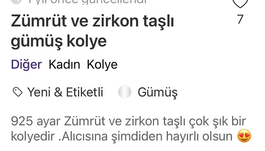  Beden yeşil Renk Şık kolye