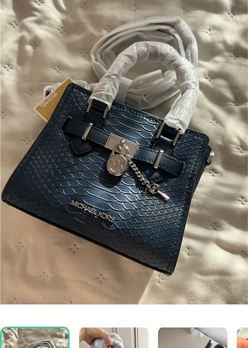 Michael Kors Lacivert Mini Capraz Canta