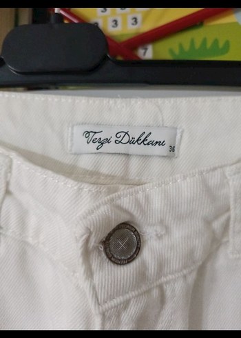 Kadın Beyaz Normal Paça Pantolon - Görsel 3