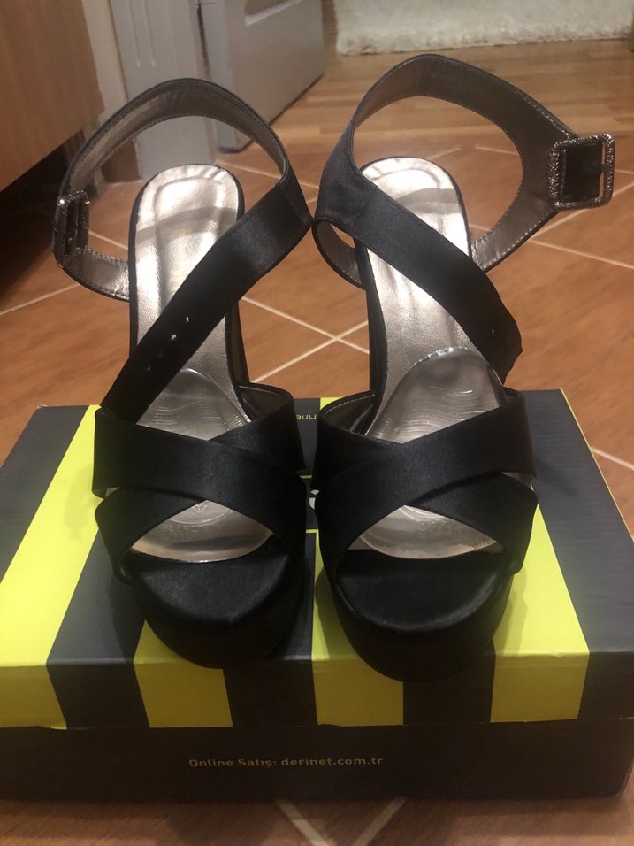 Kadın Siyah Platform Topuklu Ayakkabı - Görsel 2