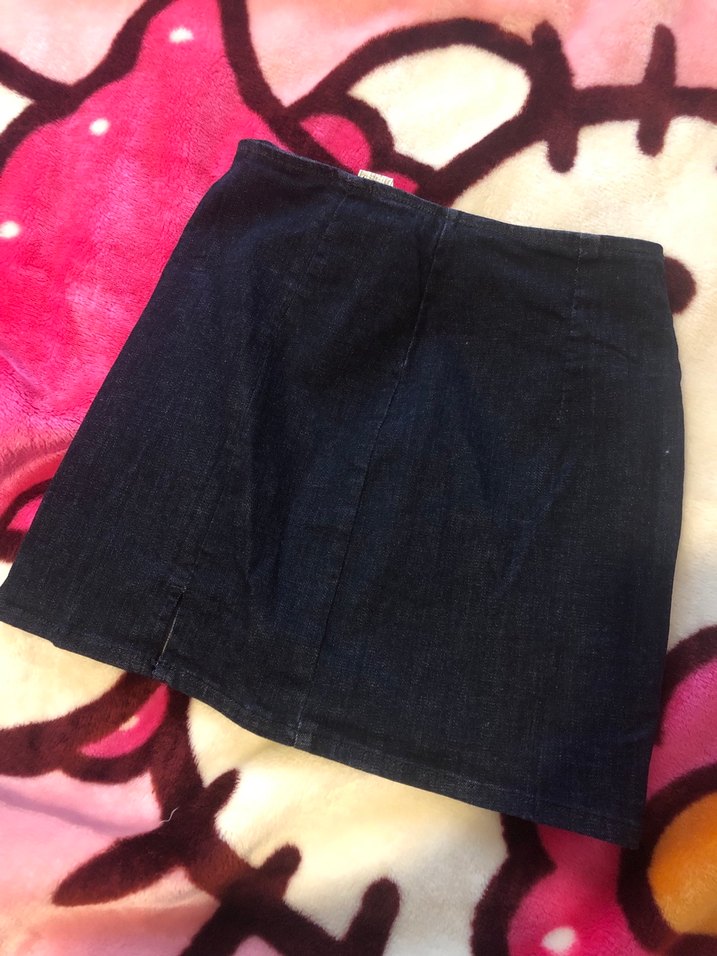 Lacivert Kadın Mini Denim Etek Stradivarus - Görsel 2