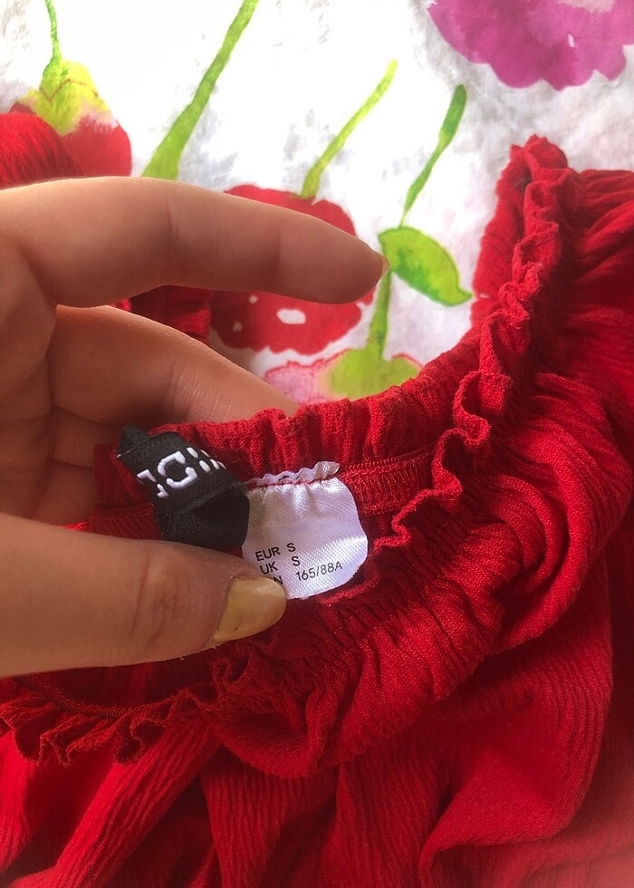 H&M KIRMIZI CROP - Görsel 3