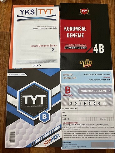 Beden karışık tyt ayt denemeleri