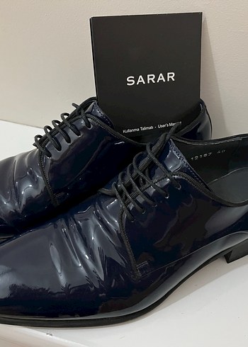Sarar Parlak Lacivert Modern Klasik Erkek Ayakkabi