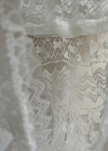 Düz Kesim Beyaz Bohem pareo - Görsel 2