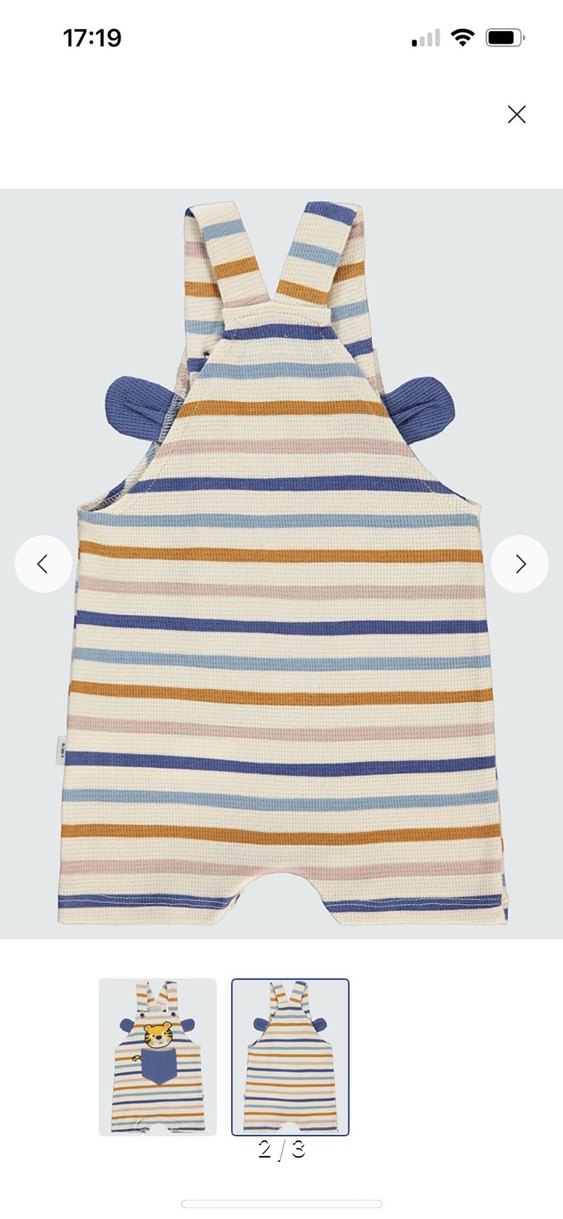 Çizgili  Erkek Bebek Tulum - Görsel 3