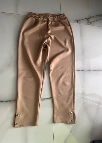 Bej Kadın Salaş Düğmeli Eşofman Takımı - Görsel 3