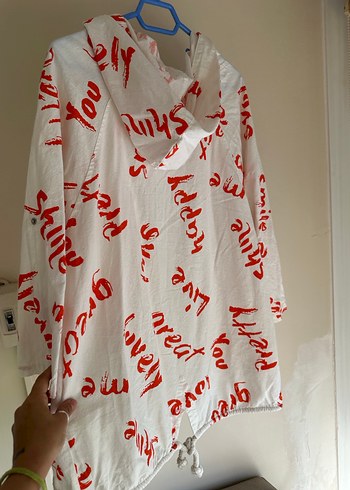 Kapşonlu ince ceket - Görsel 2