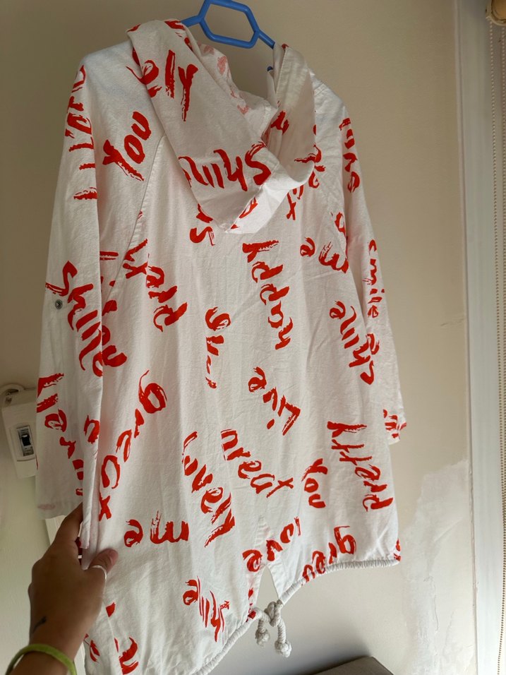 Kapşonlu ince ceket - Görsel 2