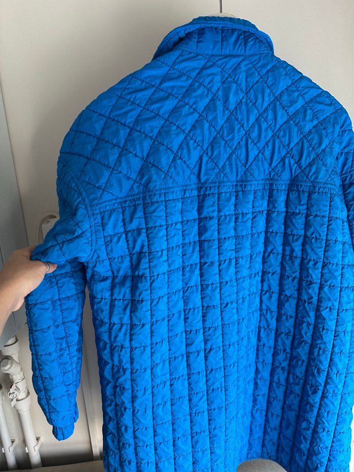 Düğmeli Mavi Midi Kadın Ceket - Görsel 2