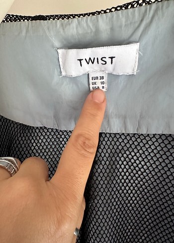 Gri Oversize Kadın Ceket - Twist - Görsel 3