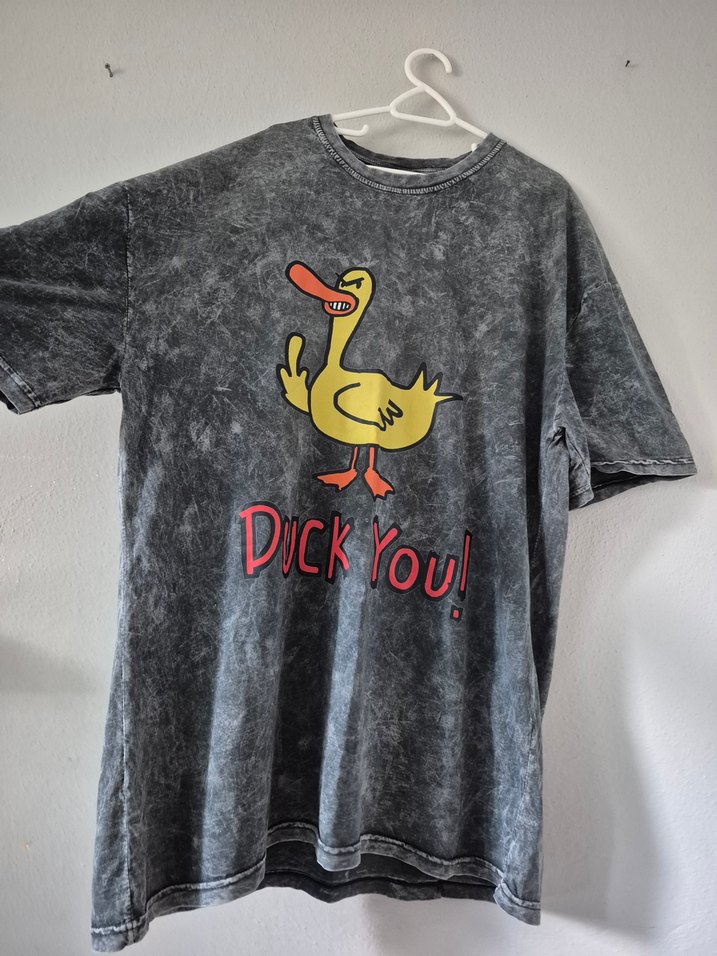 OVERSİZE DUCK YOU BASKILI TİŞÖRT - Görsel 2