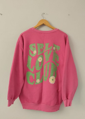 Pembe Oversize Basic Sweatshirt