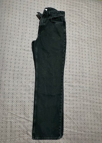 Düğmeli Siyah Kadın Kot Pantolon - Görsel 2