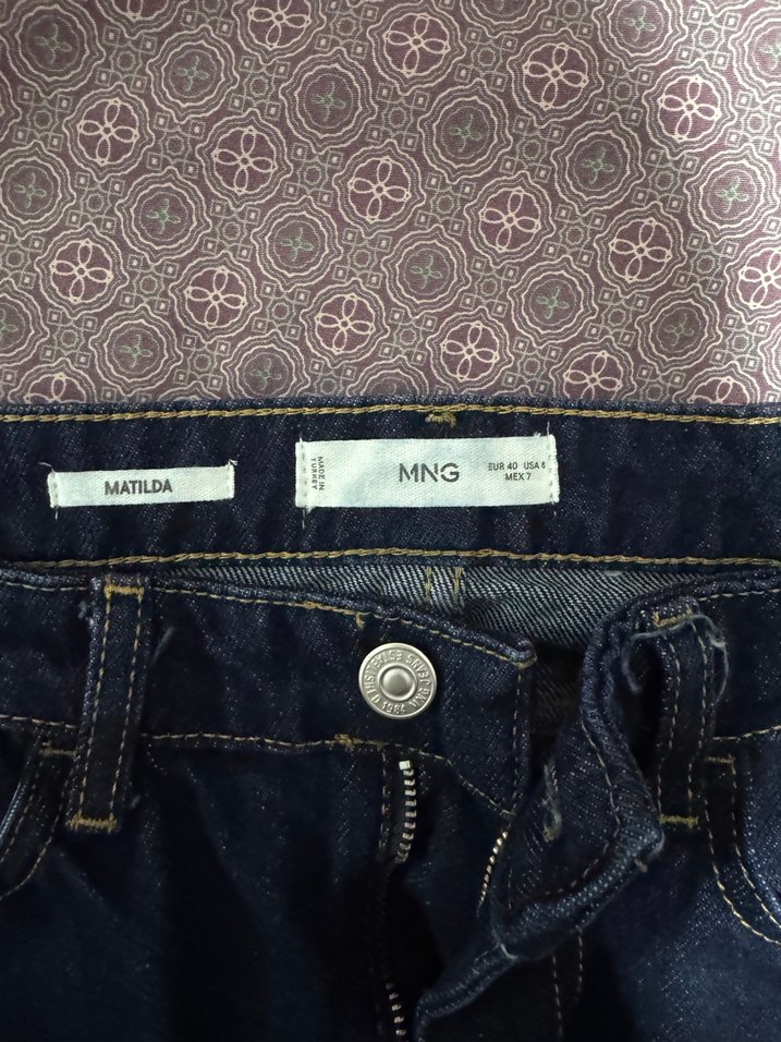 Lacivert Regular Fit Kadın Midi Denim Pantolon - Görsel 3