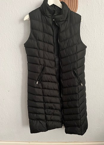 Uzun Kesim, Kürklü Siyah Kadın Yelek - Görsel 4