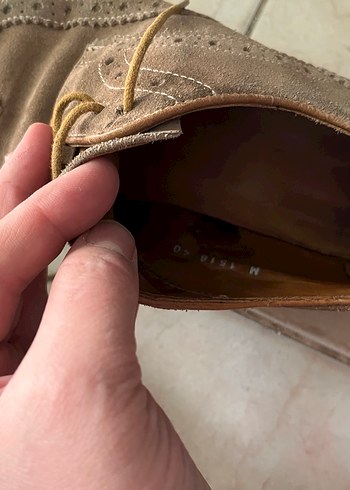 Bej Süet Bağcıklı Erkek Klasik Ayakkabı - Görsel 2