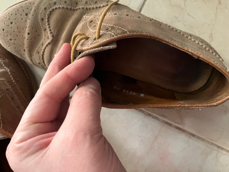 Bej Süet Bağcıklı Erkek Klasik Ayakkabı - Görsel 2