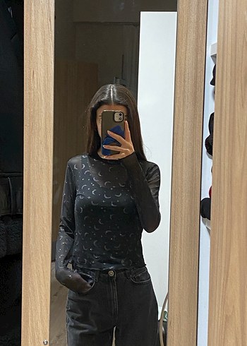 transparan uzun kollu bluz - Görsel 2