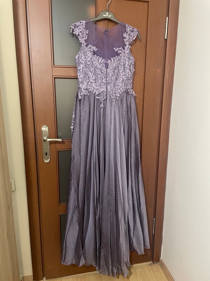 lila abiye gece elbisesi vintage y2k - Görsel 2