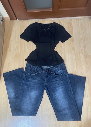 siyah dilvin tişört bluz y2k vintage - Görsel 2